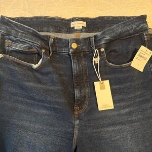 Good American Dark Blue Flare Jeans